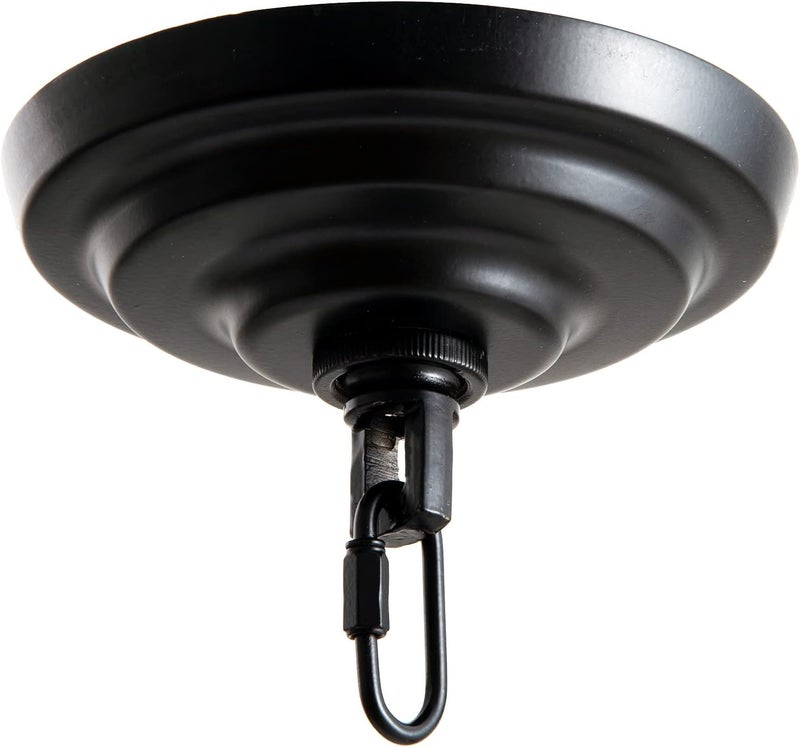 MAYOMAJO 5-5/16 Inches Light Canopy Kit with Heavy Duty, Replacement Cover Plate with Mounting Hardware for Chandelier, Pendant Light, Swag Light, Flower Basket or DIY Projects (Black) - Image 1